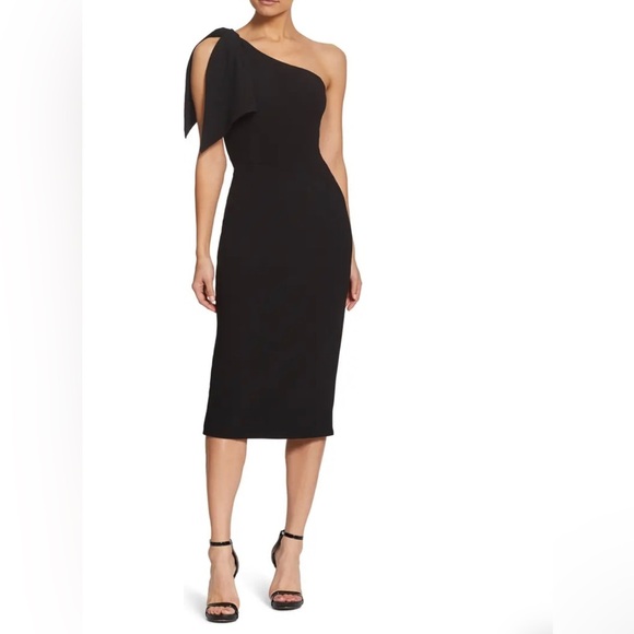 Dress the Population Dresses & Skirts - NWT Dress the Population-Tiffany One-Shoulder Midi Dress Size Small